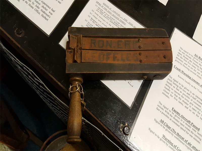 1938 ARP Gas Warning Rattle