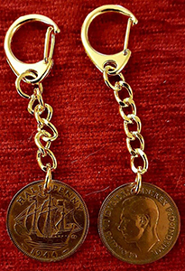George VI Half Penny Key Ring