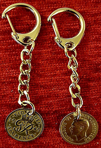 George VI Sixpence Key Ring