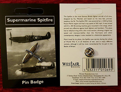 Spitfire Pin Badge